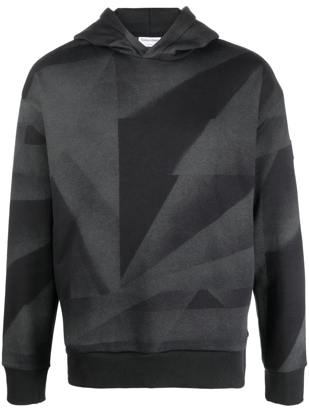 

Calvin Klein shadow-print slouchy hoodie - Black