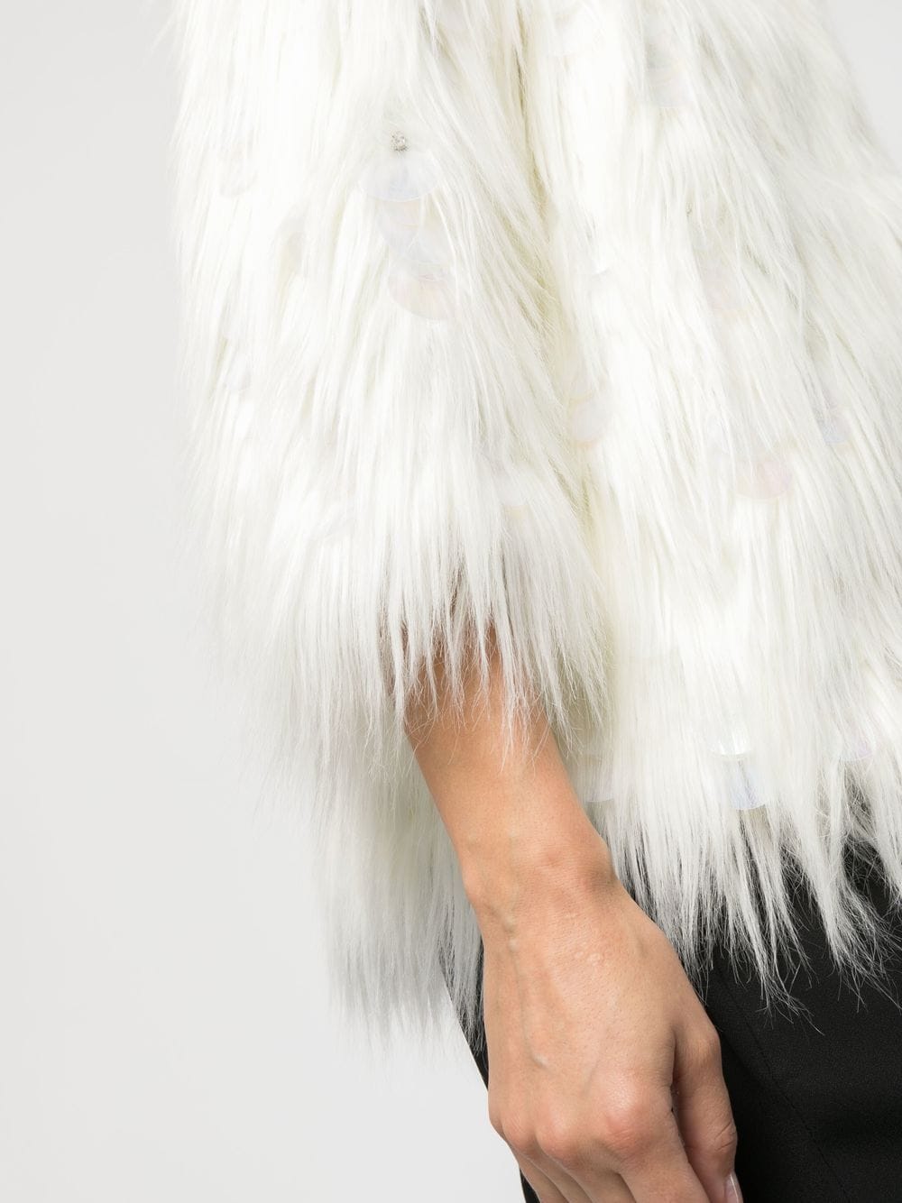 Shop Alabama Muse Faux-fur Jacket In White