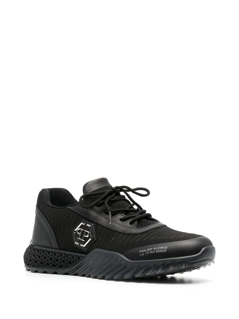 Shop Philipp Plein Runner Hexagon Low-top Sneakers In Black