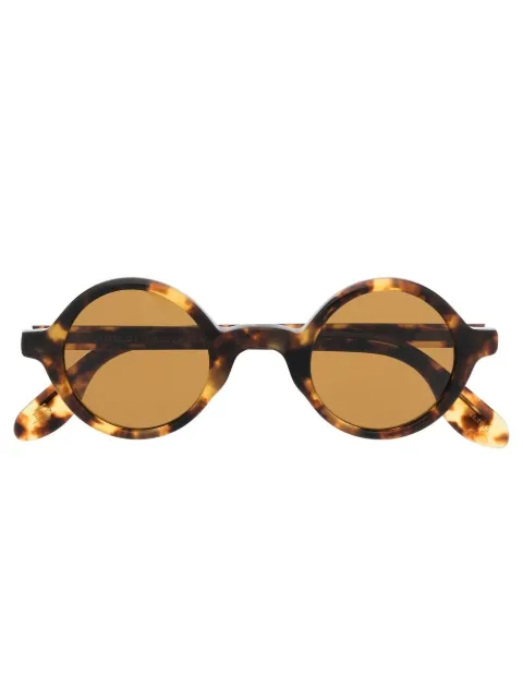 Moscot lentes con armazón redonda y efecto de carey