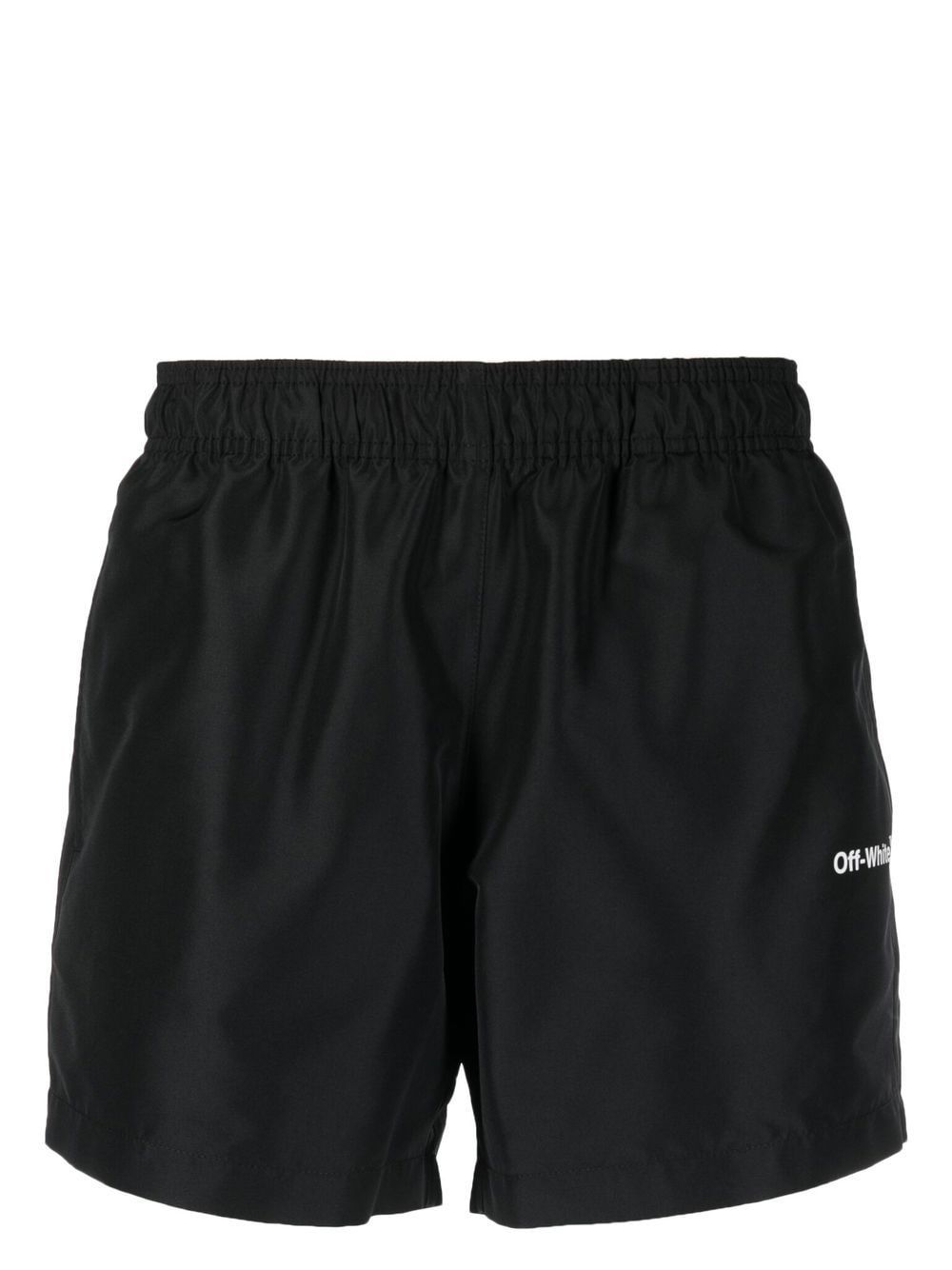 Off-white Arrows Print Swim Shorts In Black