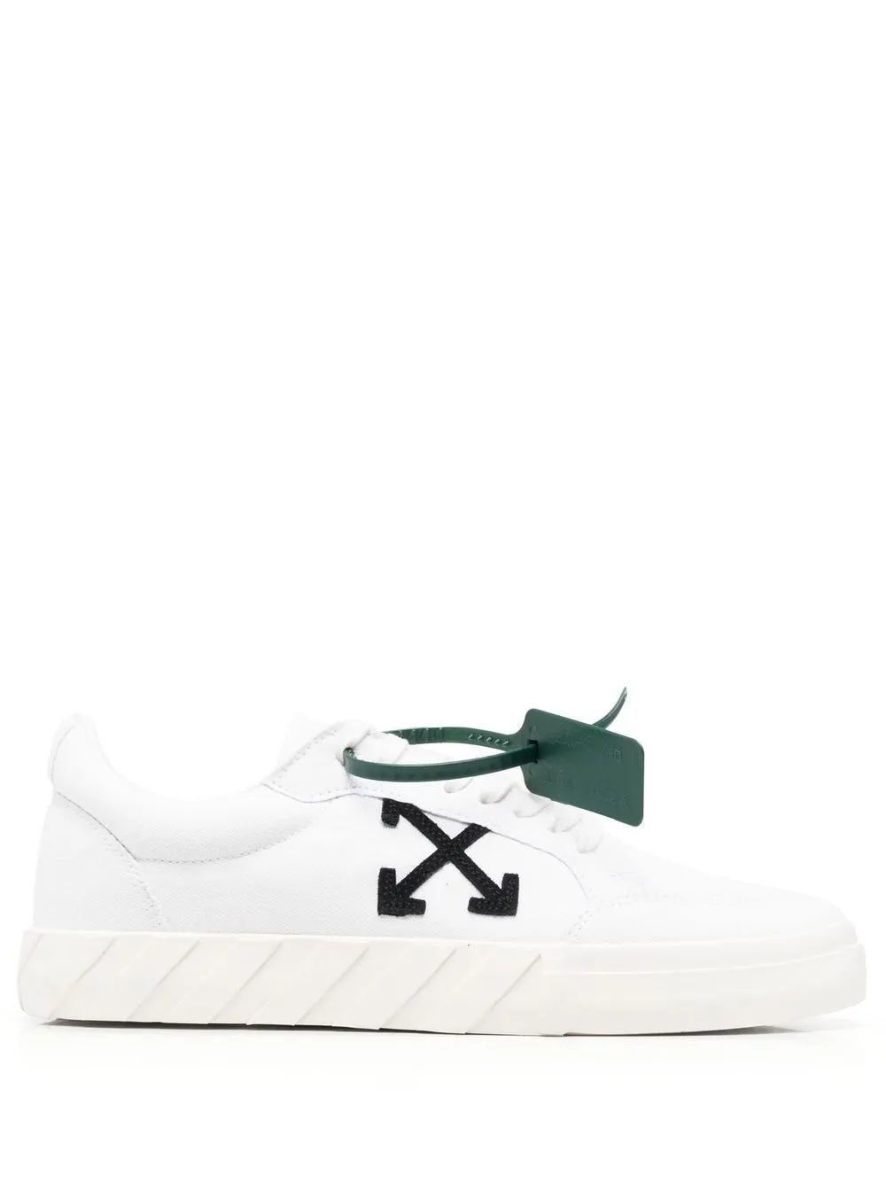 Off-white Low Vulcanized Leather Sneakers In White
