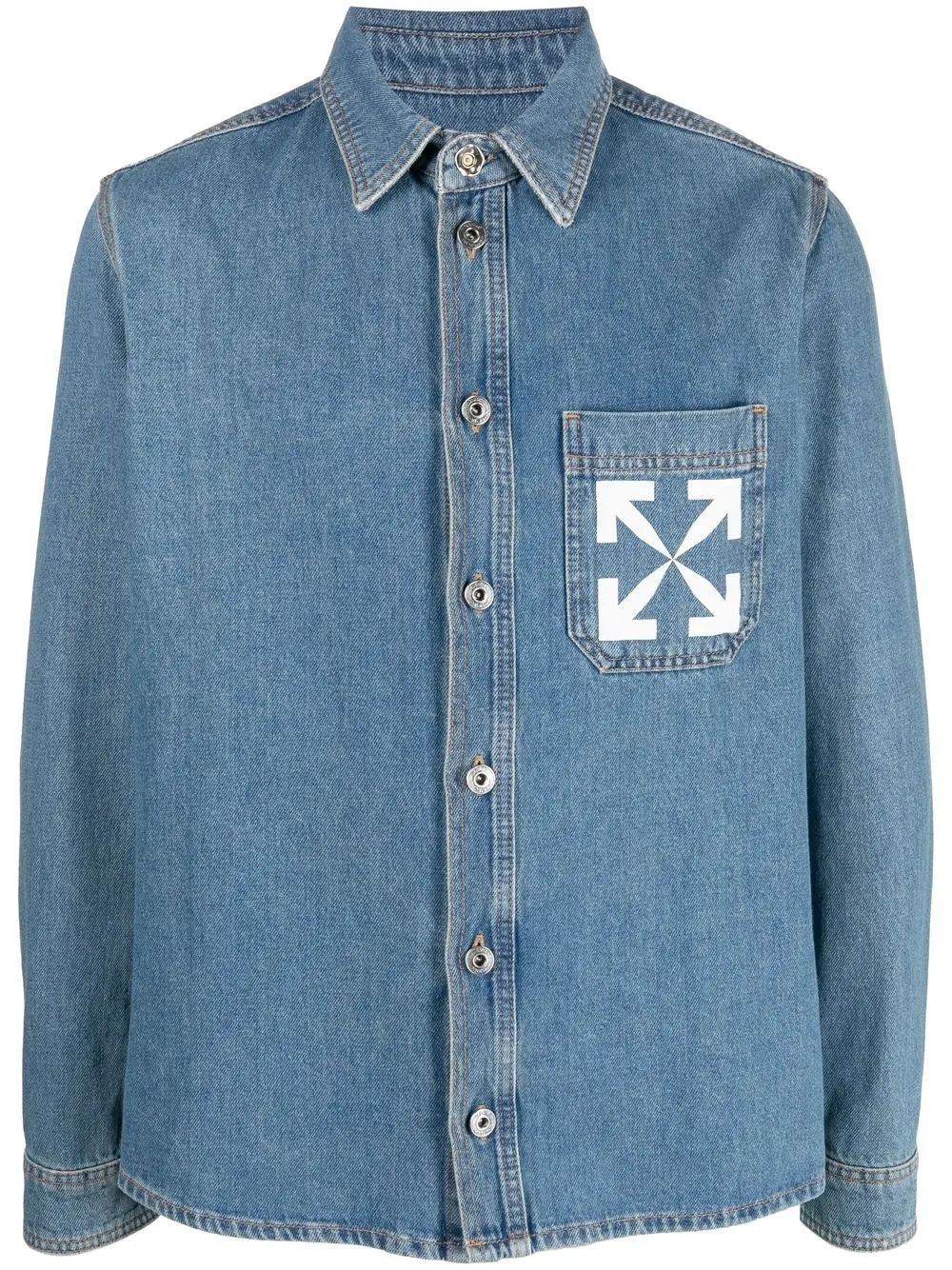 

Off-White Arrows denim shirt - MEDIUM BLUE WHITE