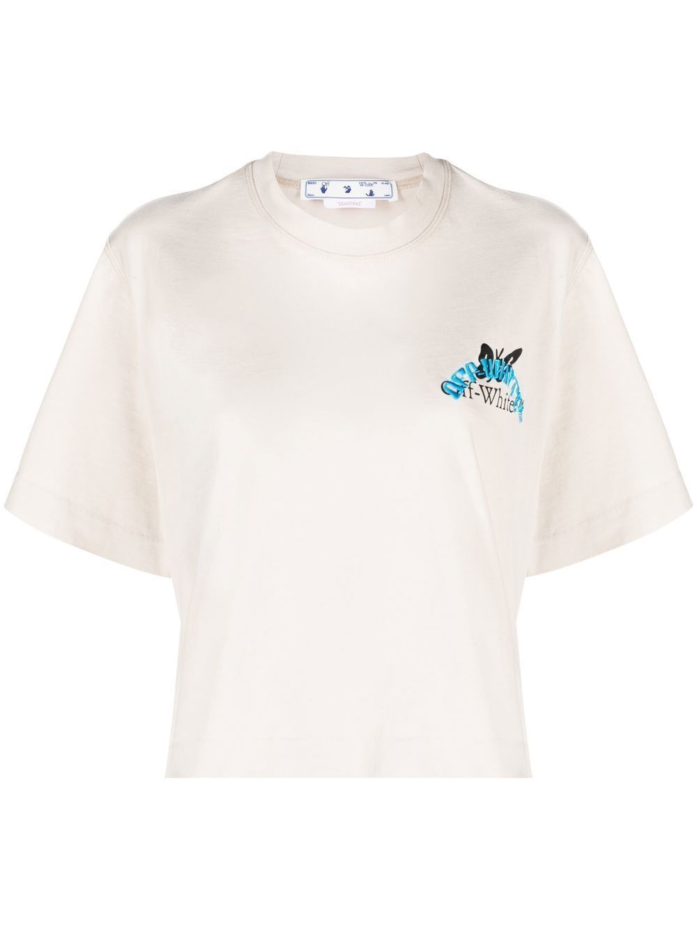 Off-White butterfly-print Cropped T-shirt - Farfetch