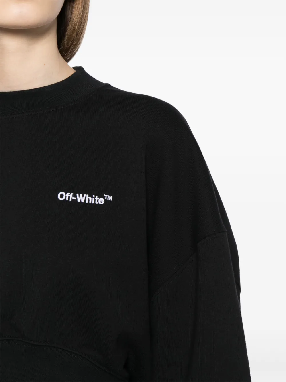 Off-White Sweater met logoprint Zwart