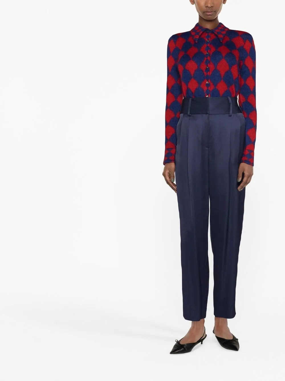 Tory Burch Trui met jacquard - Rood