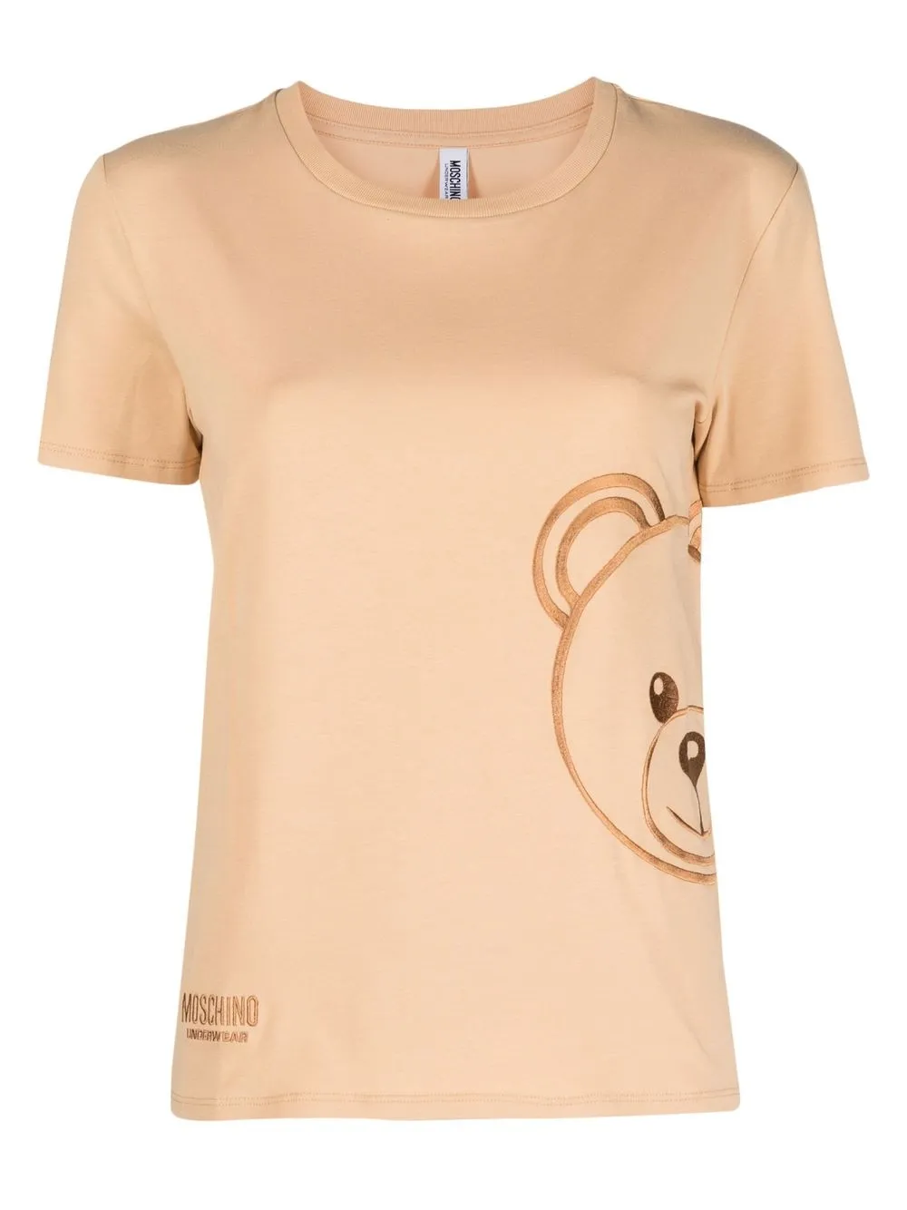 

Moschino Teddy Bear-embroidered T-shirt - Brown