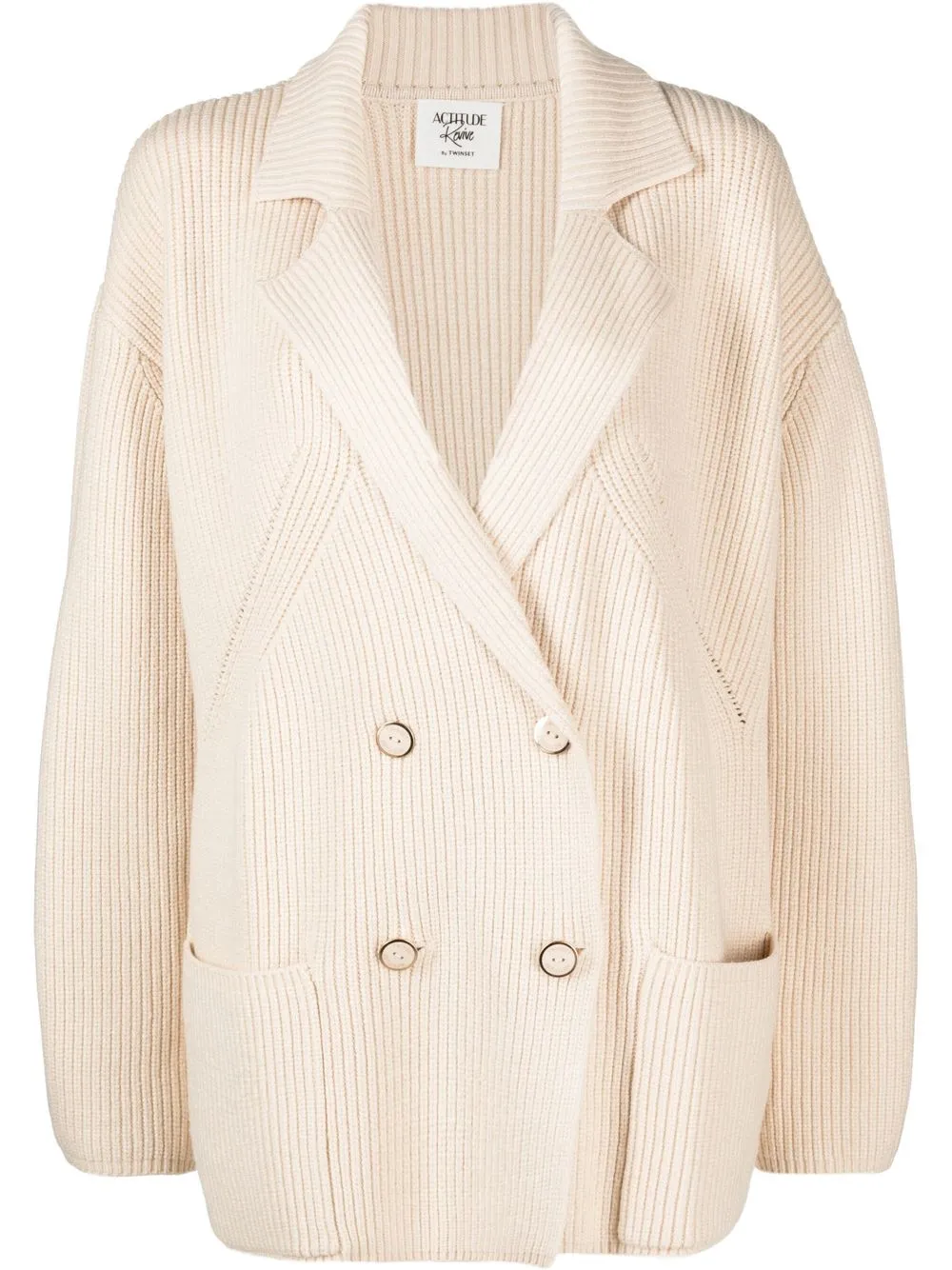 

TWINSET chunky-knit double-breasted cardigan - Neutrals