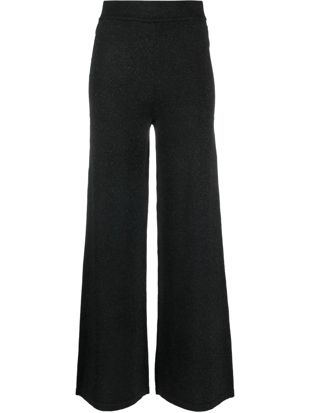 P.a.r.o.s.h High-waisted Wide-leg Trousers In Black