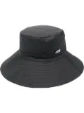 Rains logo-patch wide-brim bucket hat - Black