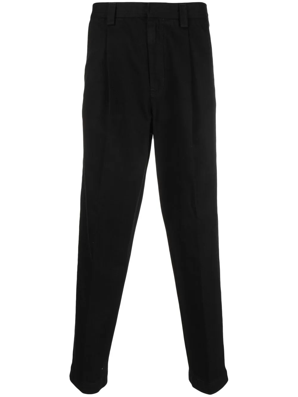 

Zegna tapered leg cotton trousers - Black