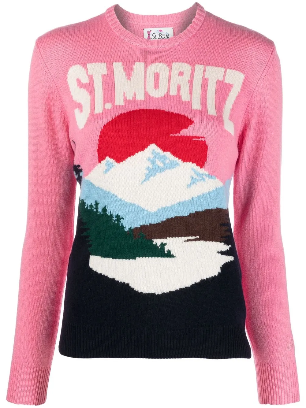 

MC2 Saint Barth New Queen ski-print jumper - Pink