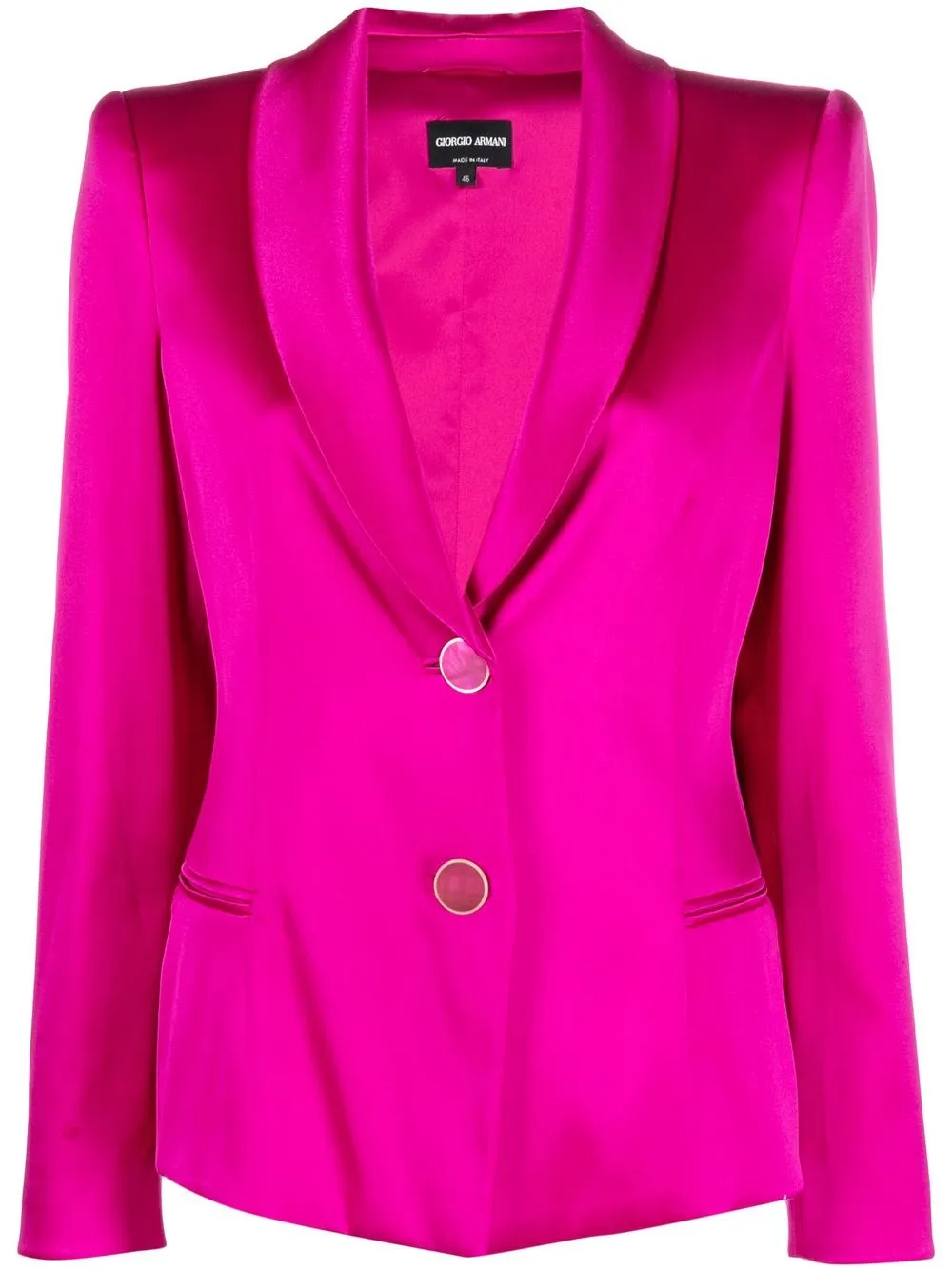 Pre-owned Giorgio Armani 1990s Shawl Lapels Blazer In Pink