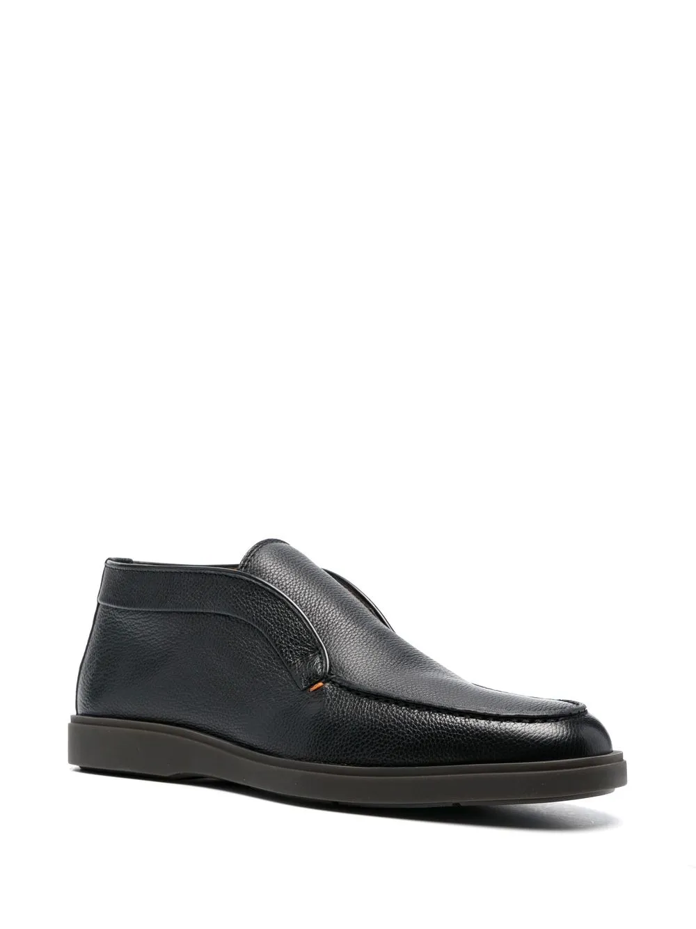 Santoni Leren loafers - Zwart