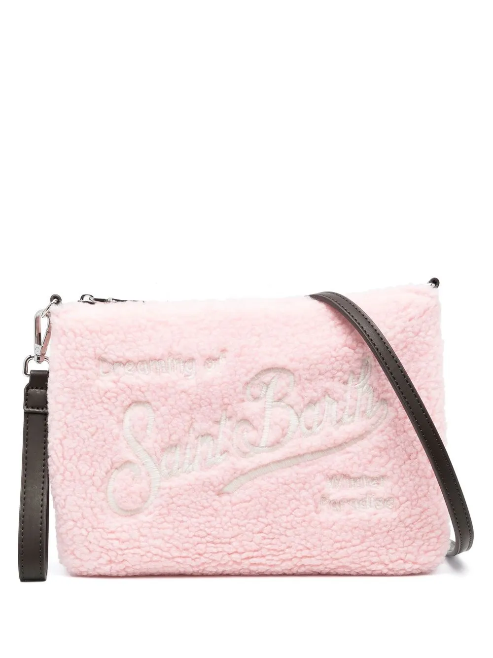 

MC2 Saint Barth Parisienne faux-shearling crossbody bag - Pink