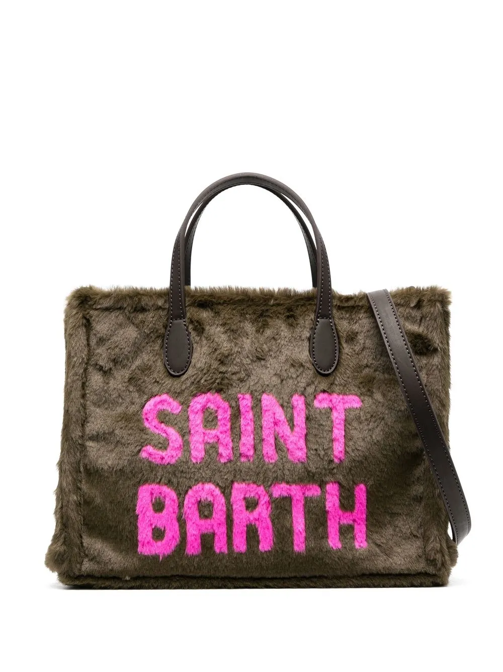 

MC2 Saint Barth Vivian faux-fur tote bag - Green