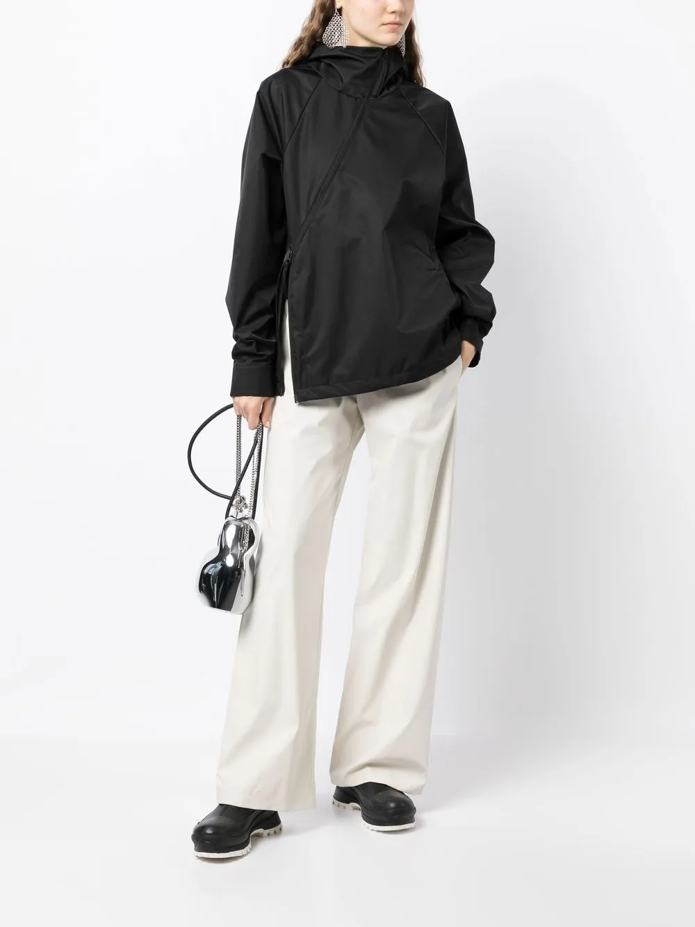 POST ARCHIVE FACTION HOODED ZIP-UP WINDBREAKER