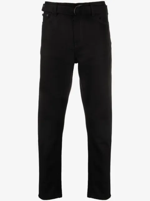 Off-White Indust belted slim-fit jeans