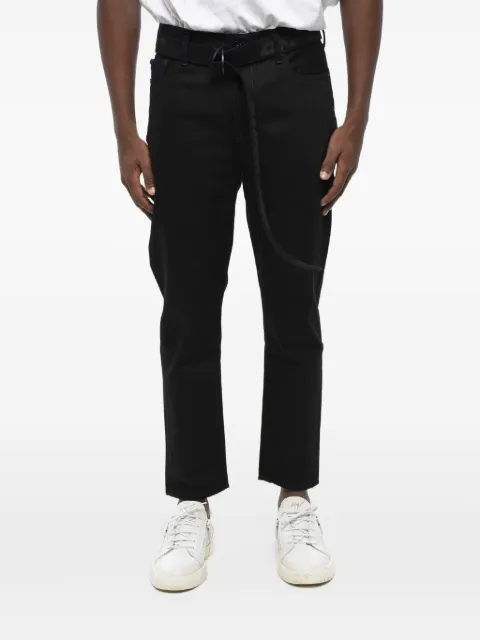 Off-White Indust belted slim-fit jeans
