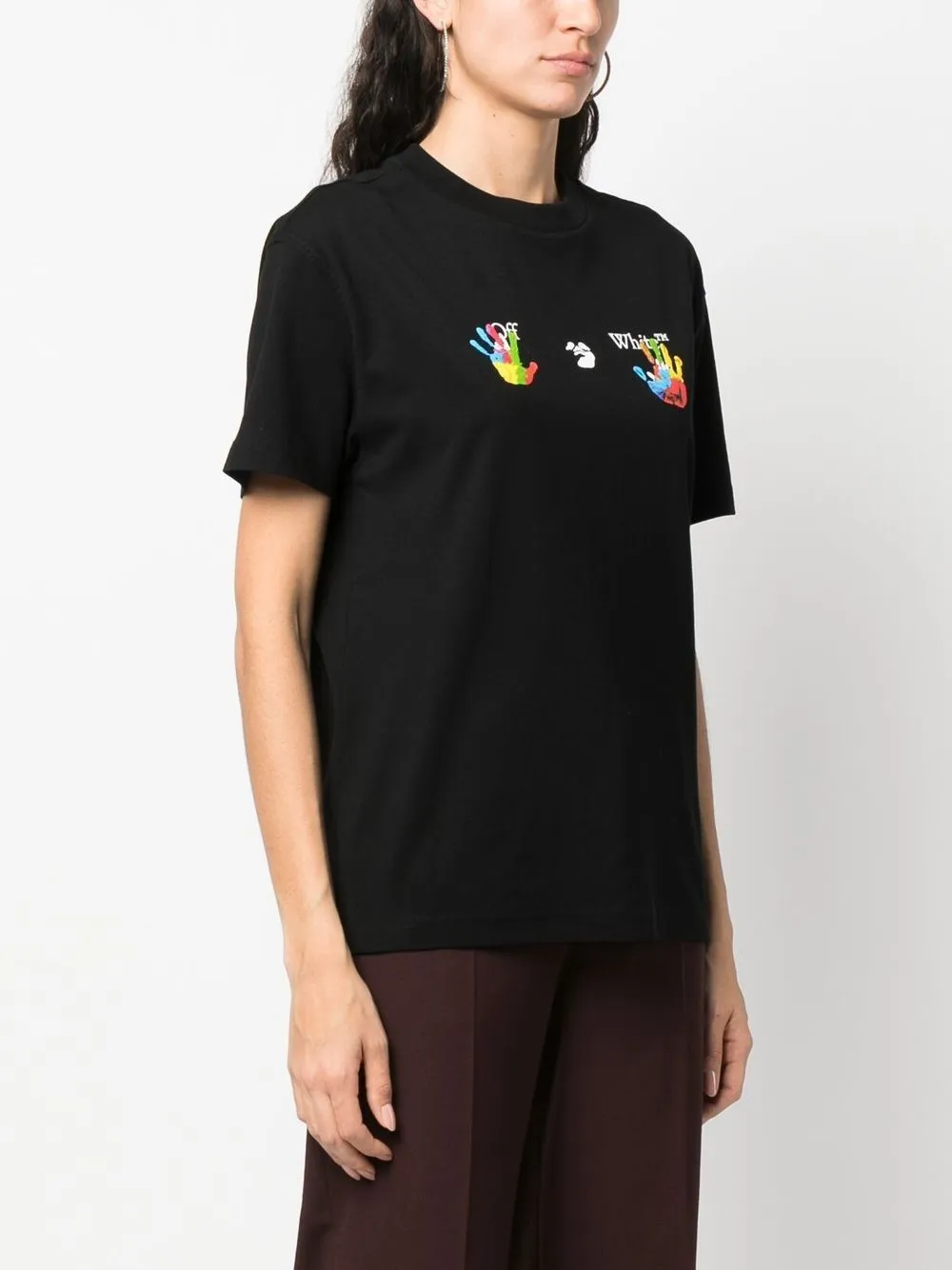 OffWhite Hand logoprint Cotton Tshirt Farfetch