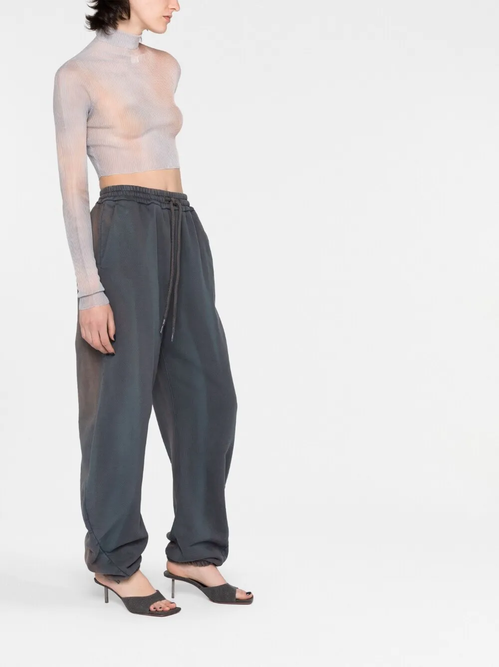 Laundry bleached-effect track pants