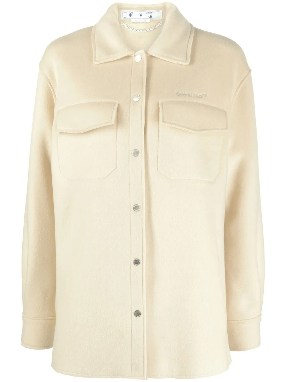 

Off-White embroidered logo shirt jacket - BEIGE BEIGE