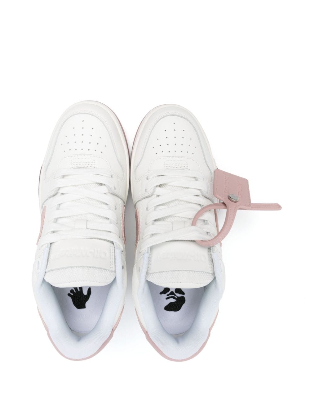 Shop Off-white Out Of Office Panelled Sneakers In White Pink