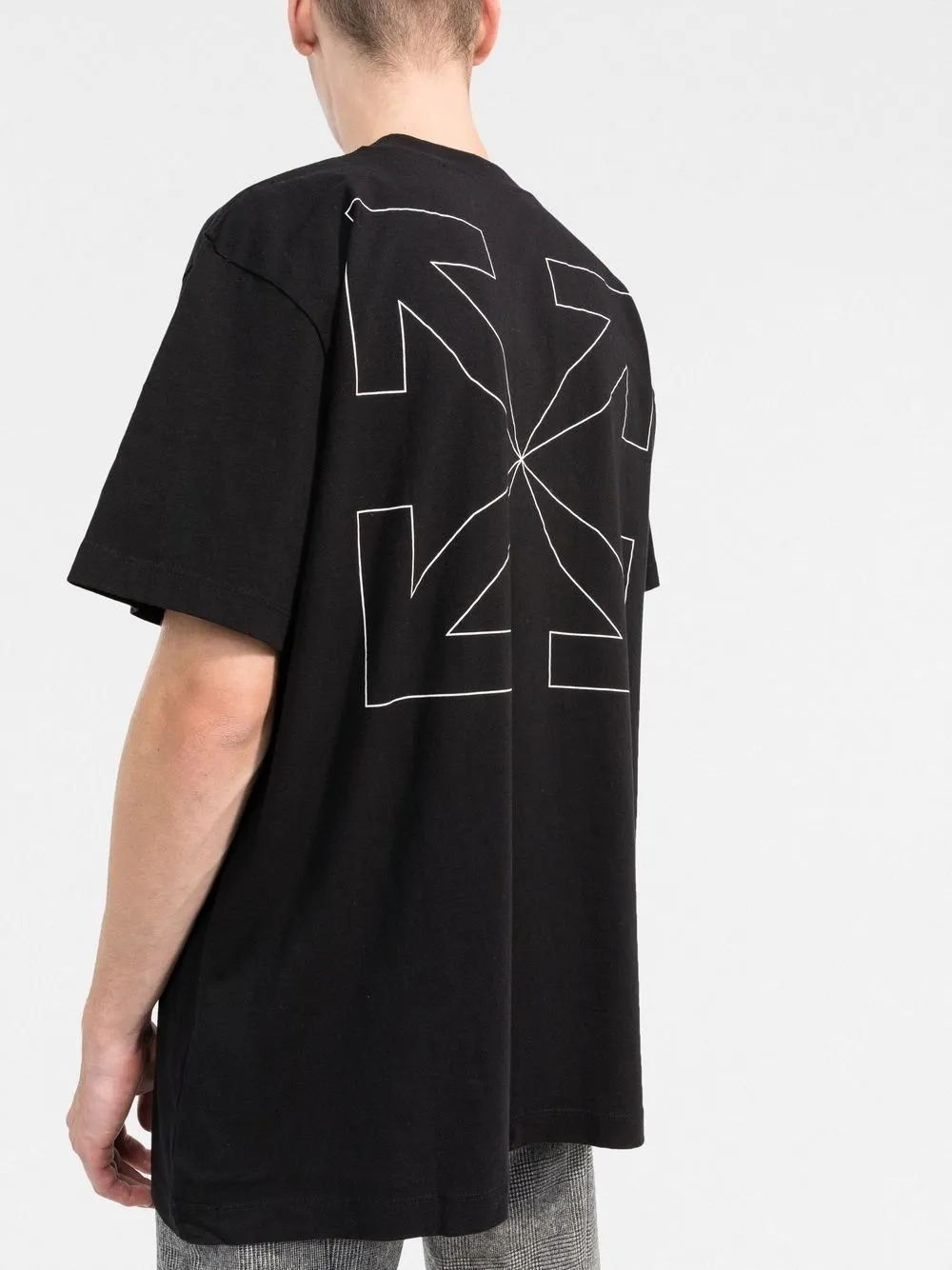  Off-white Arrows Logo-print T-shirt - Black White 