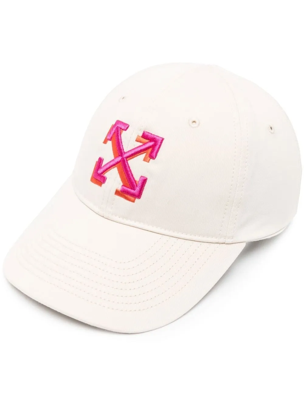 

Off-White embroidered-logo baseball cap - WHITE FUCHSIA