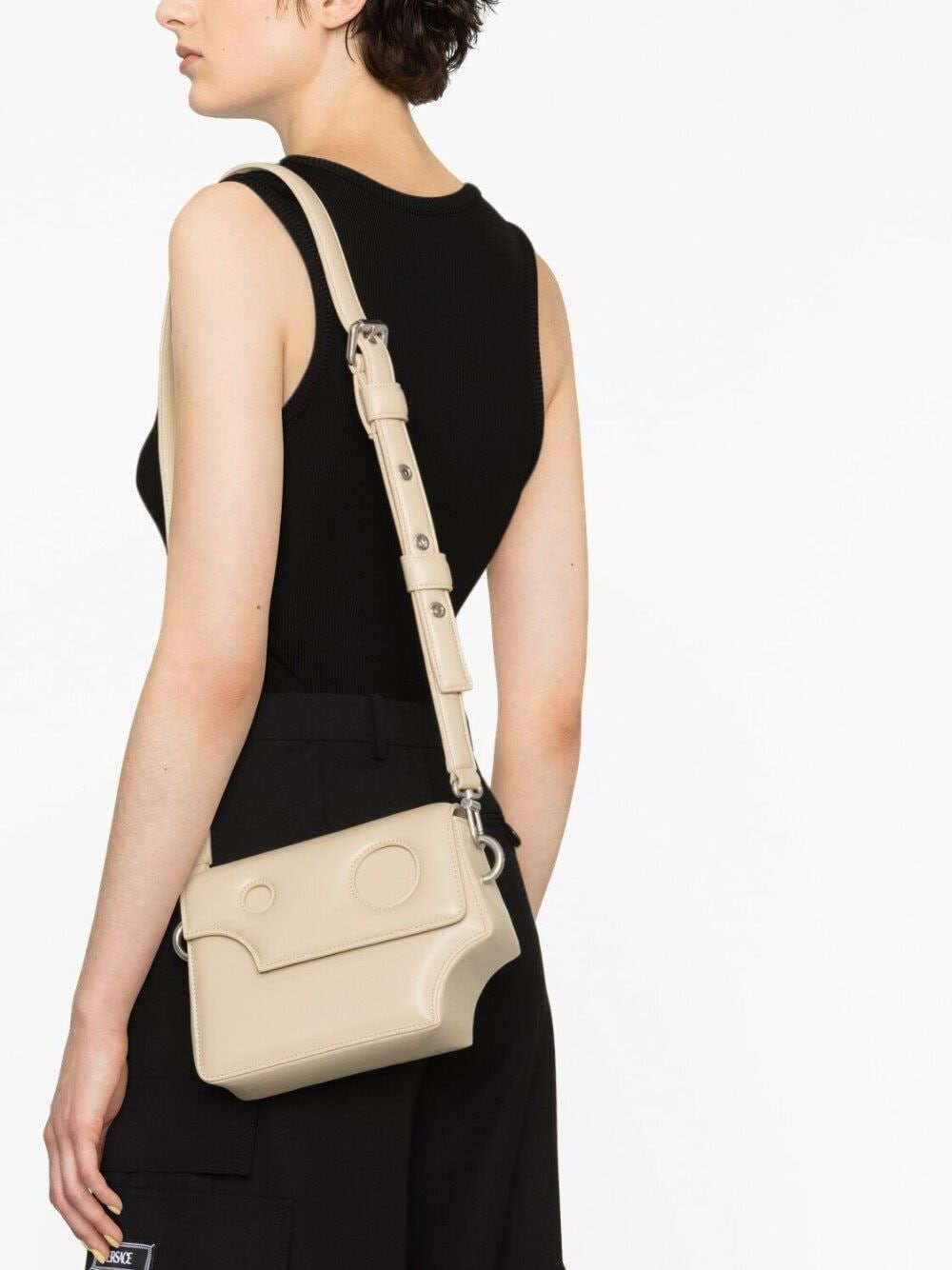 Shop Off-white Burrow 22 Shoulder Bag In Neutrals