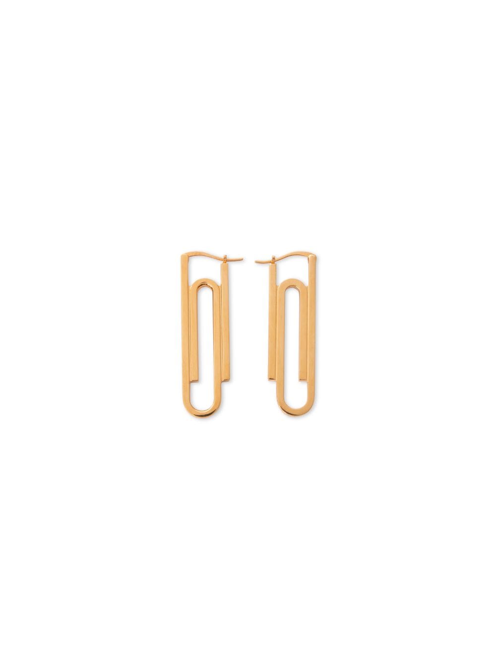 Off-white Paperclip Earrings In Gold