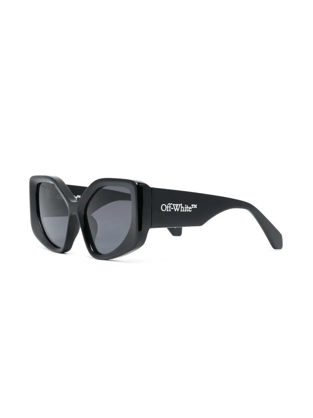 Off-White Denver zonnebril met oversized montuur - Black Dark Grey