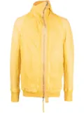 Boris Bidjan Saberi off-centre zip-fastening hoodie - Yellow