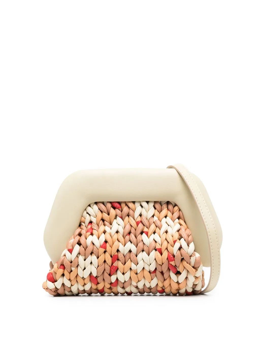 

Themoirè interwoven-design clutch bag - Neutrals