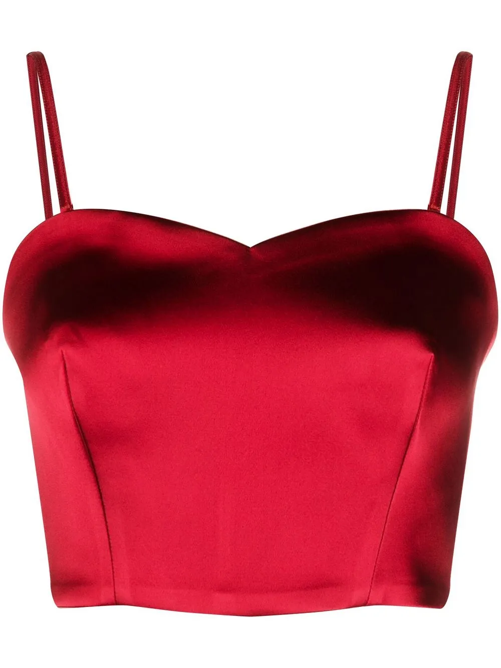 

P.A.R.O.S.H. satin bustier top - Red