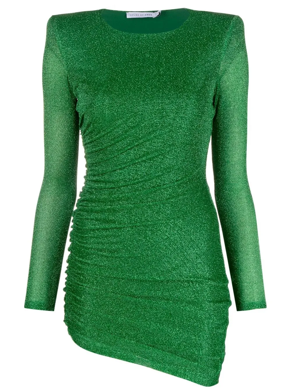 

Amen metallic ruched mini dress - Green