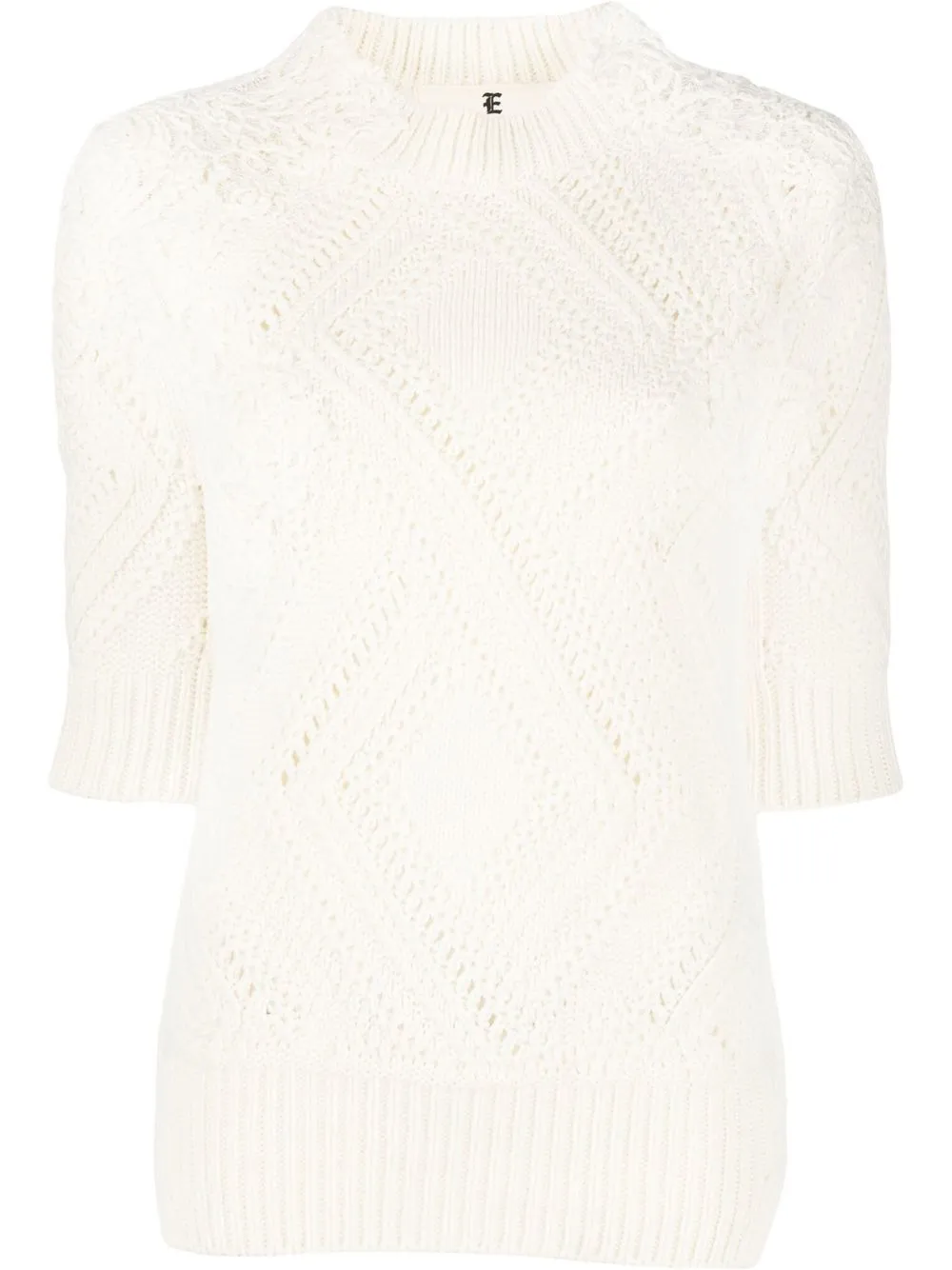 

Ermanno Scervino mock-neck knitted jumper - White