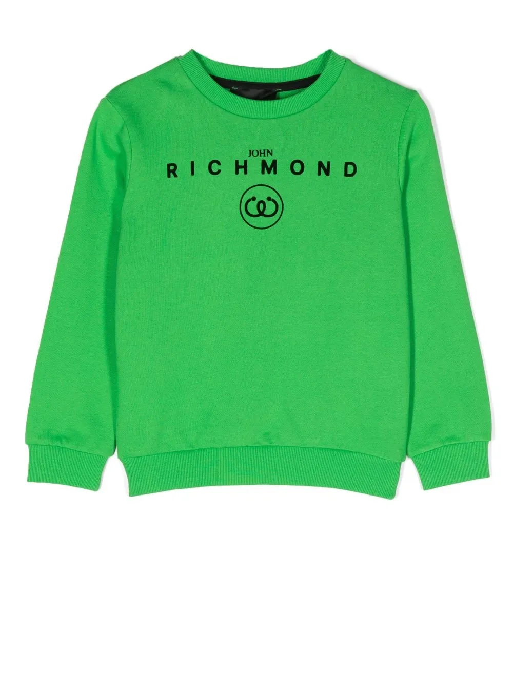 

John Richmond Junior logo-print cotton sweatshirt - Green