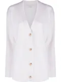 Vince Weekend V-neck ribbed cardigan - White