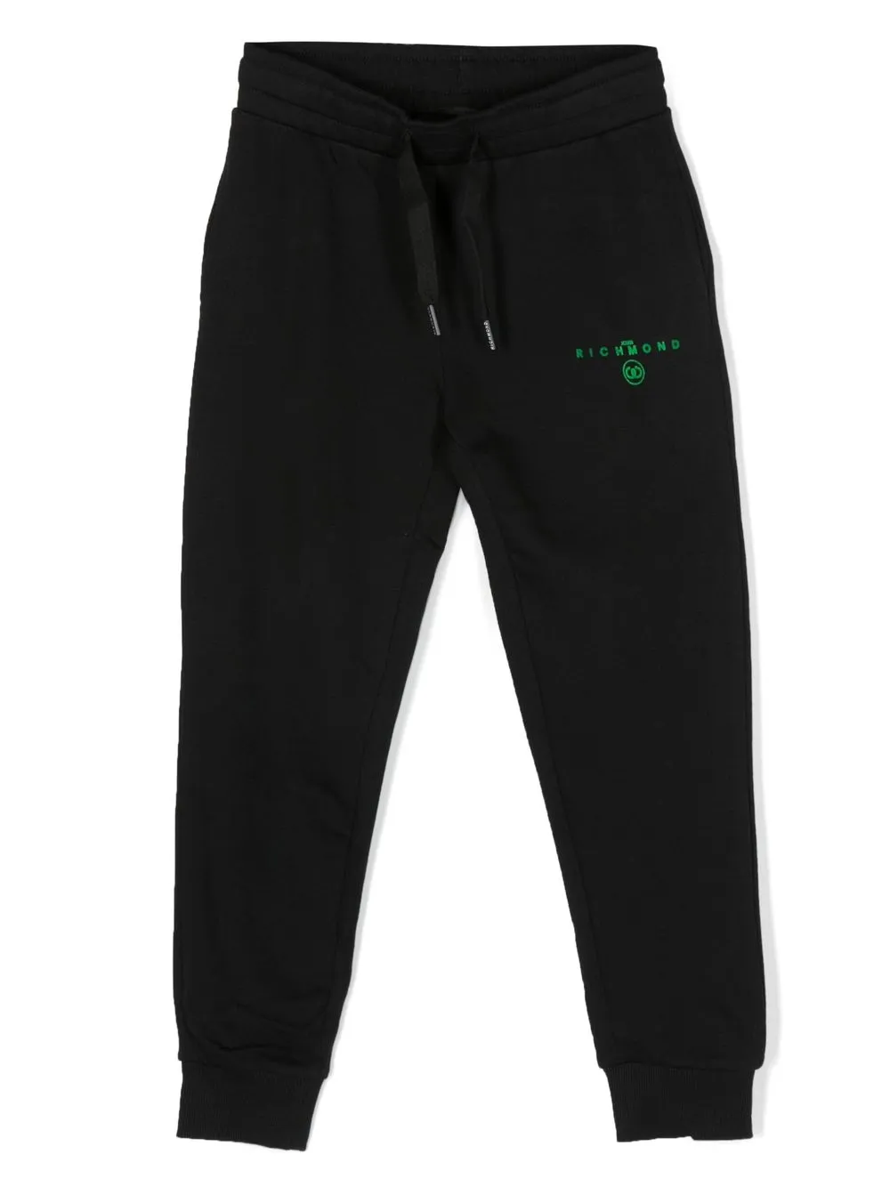 

John Richmond Junior logo-print cotton track pants - Black