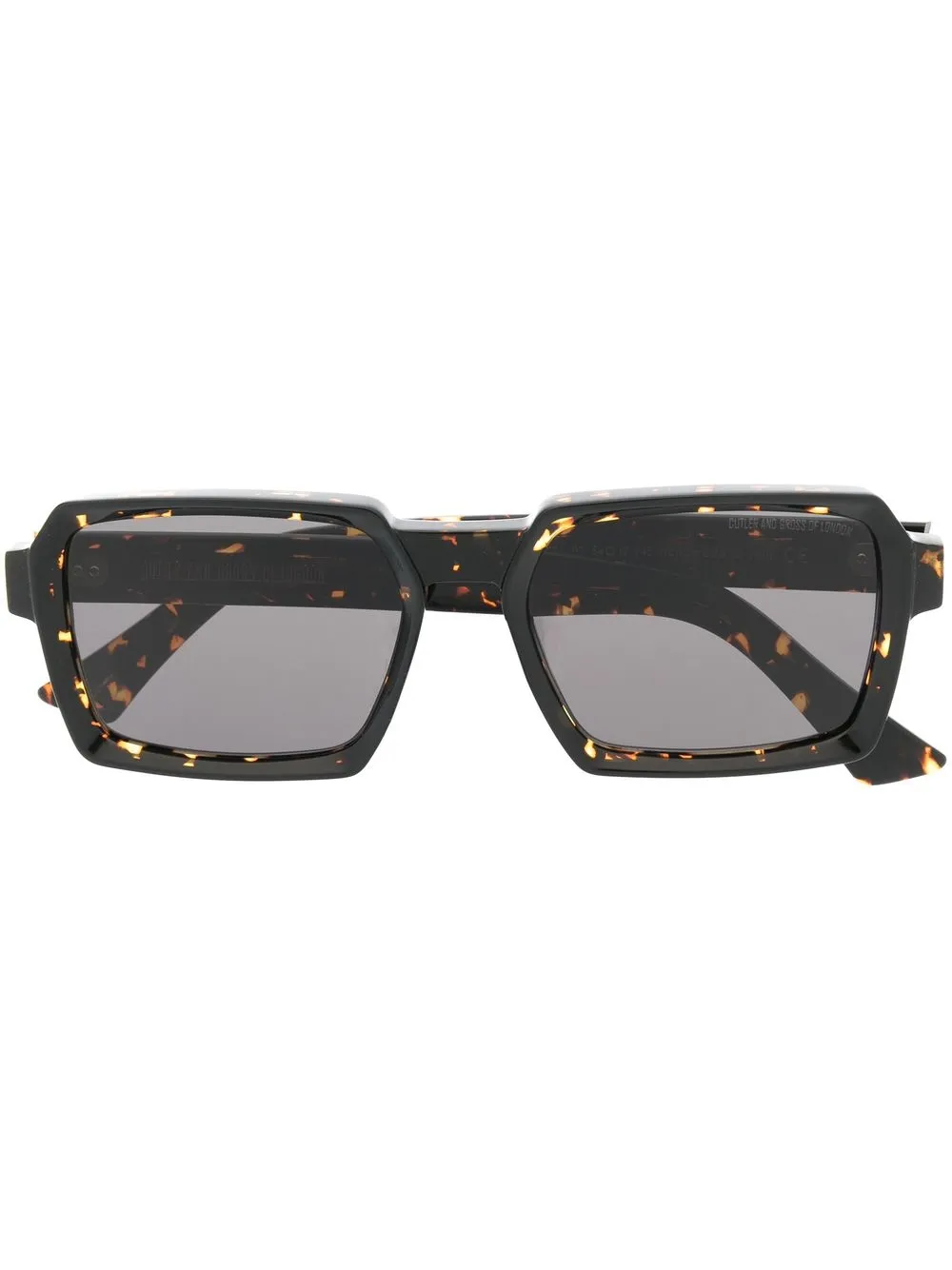 

Cutler & Gross leopard-print square-frame sunglasses - Brown