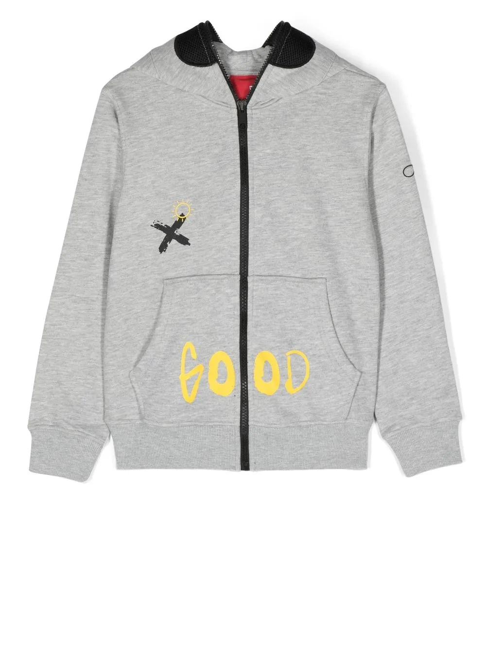 

AI Riders on the Storm Young graphic-print zipped hoodie - Grey