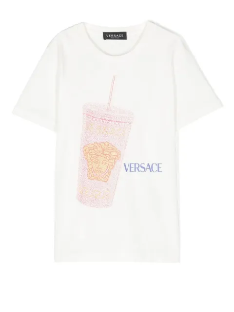 Versace Kids logo graphic print cotton T-shirt 