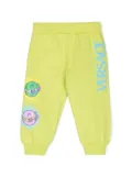 Versace Kids logo-print track pants - Green