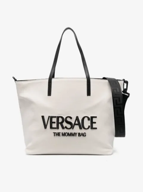 Versace Kids embroidered-logo tote bag 