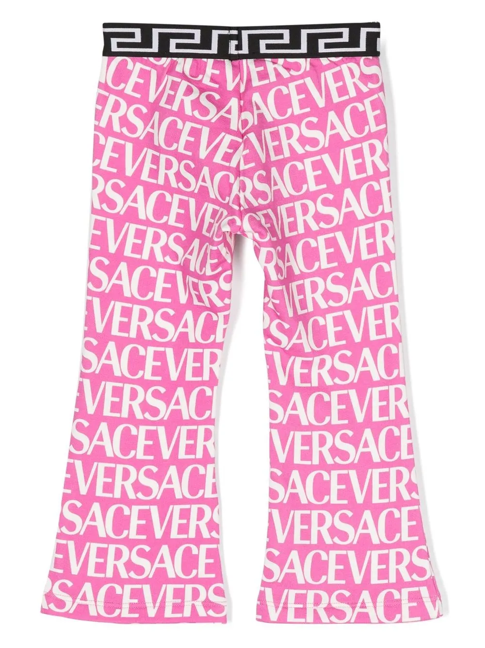 Versace Kids all-over logo print trousers - Roze
