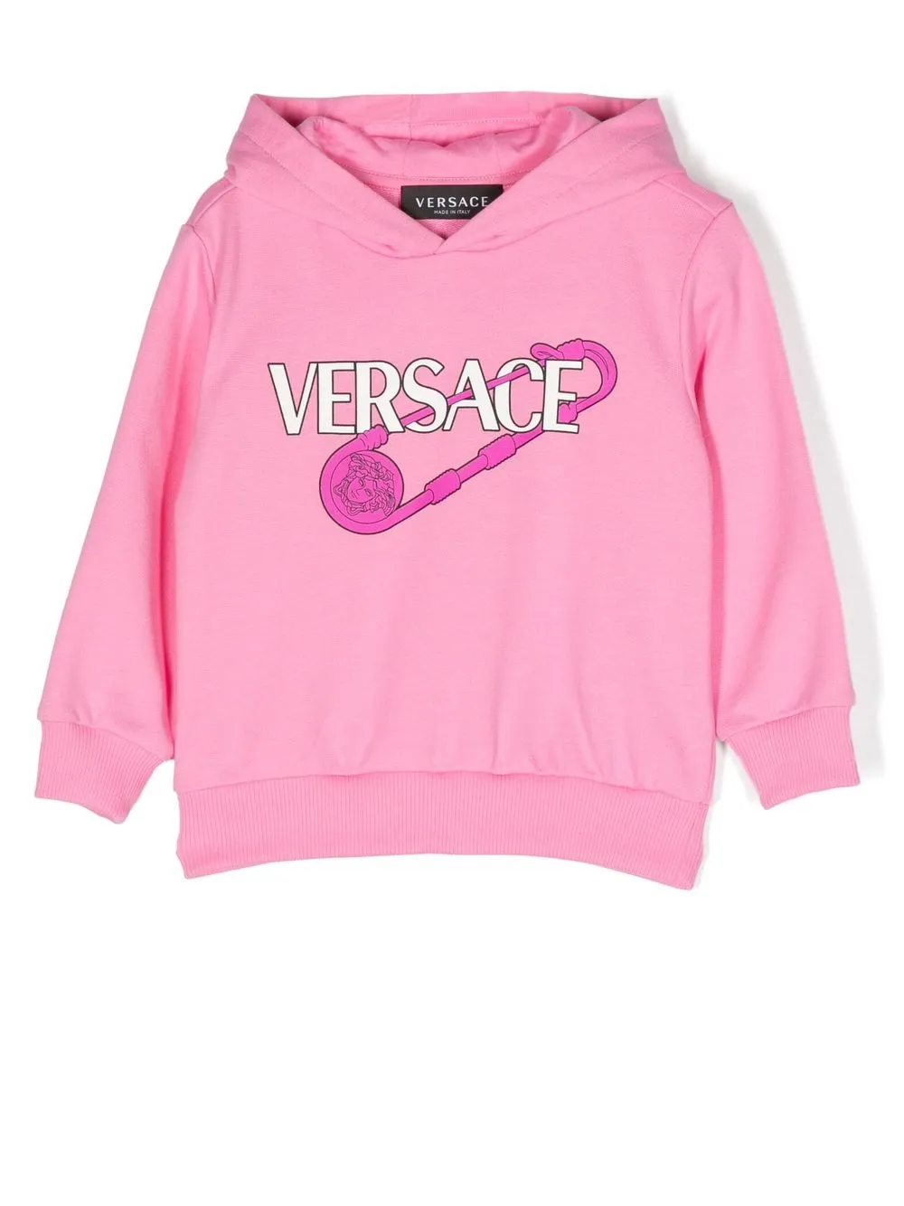 

Versace Kids hoodie con logo estampado - Rosado