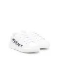 Versace Kids logo-print low-top sneakers - White
