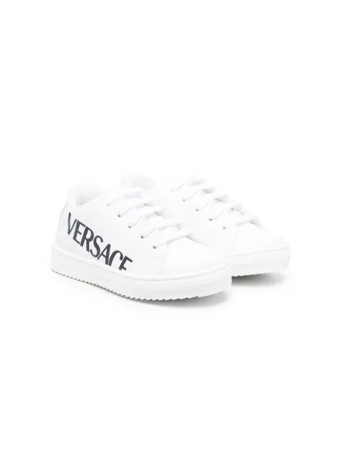 Versace Kids logo-print low-top sneakers