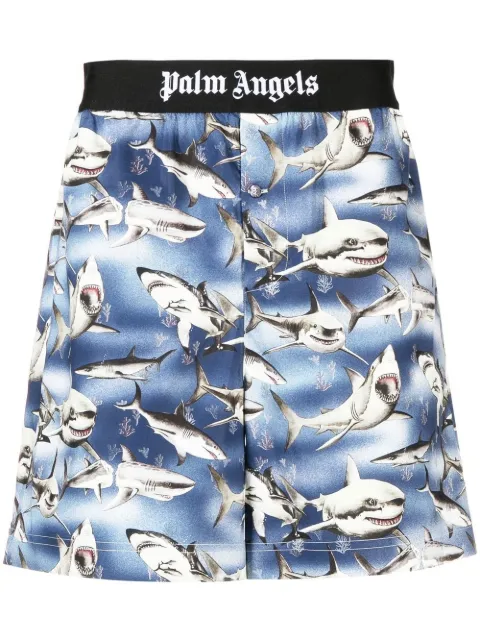 Palm Angels shorts con motivo tiburón